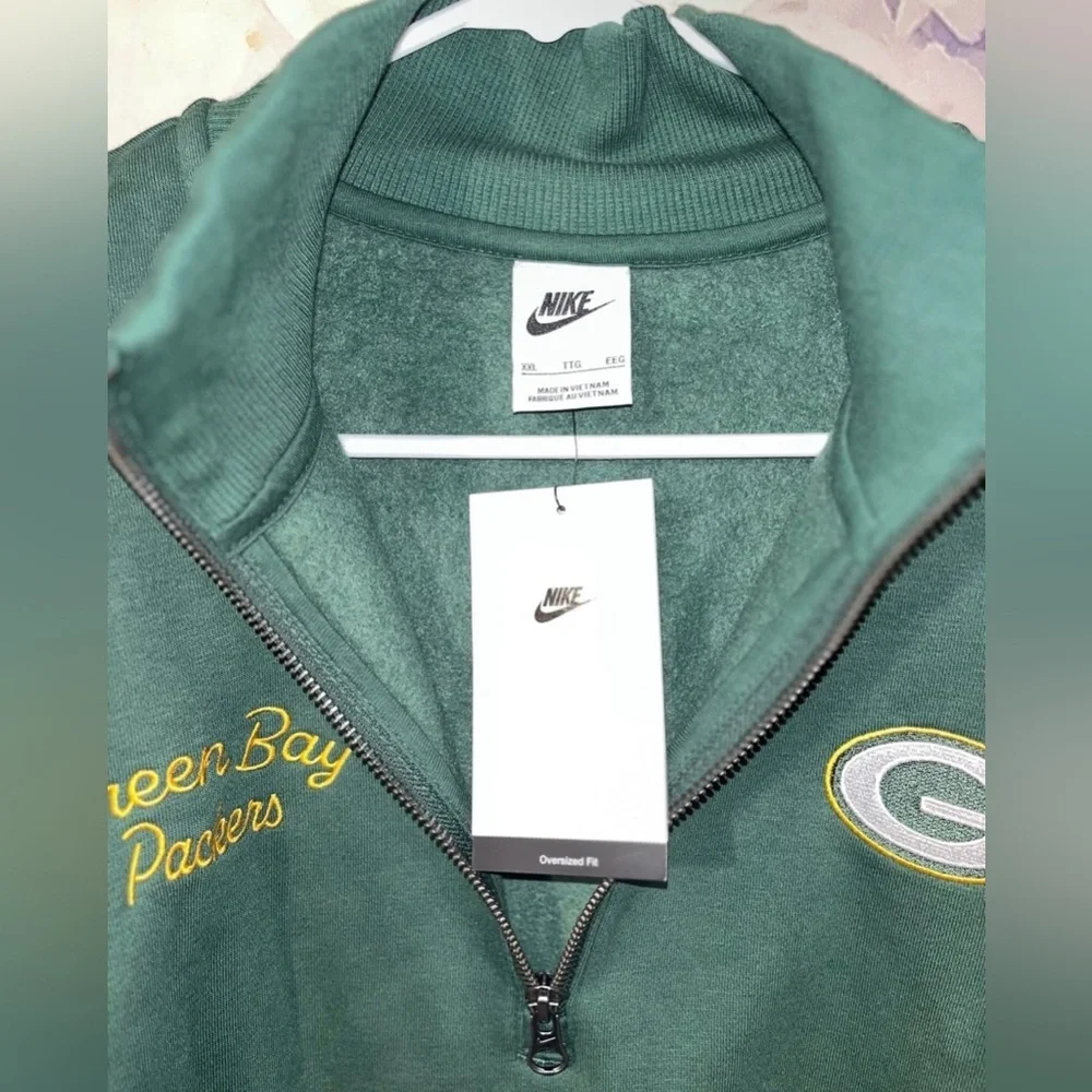 Nike Green Bay Packers Women's NFL Cropped 1/4-Zip
Sweatshirt size XXL NEW Tag - Picture 4 of 5